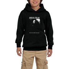 Zepplin Giyim Burzum One Man One Band One Legand Siyah Çocuk Kapşonlu Sweatshirt