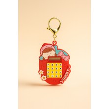 Red & Cherry Sevimli Mini Hesap Makineli  Anahtarlık – Çanta Süsü – Seçenekli Modeller