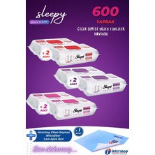 Sleepy Easy Clean Yüzey Temizlik Havlusu Lilyum Buketi X2 +Orkide Bahçesi X2 +Kiraz Çiçeği X2 (600 Yaprak)