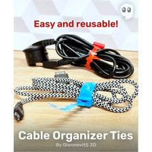 Noctabir Kablo Düzenleyici Bağlar (Süper Kolay - 150'DEN Fazla Boyut)