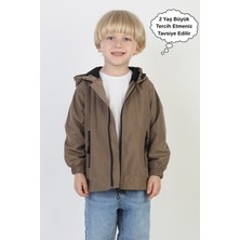 Asyakids Club Erkek Çocuk Kapüşonlu Cepli Astarlı Mevsimlik Yağmurluk