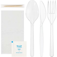 Ambalaj Pazarı 6lı Lüks Yemek Seti Şeffaf (Ymkset-05) - 50 Adet