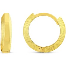 Koçak 14 Ayar Raye Tasarım Halka Altın Küpe