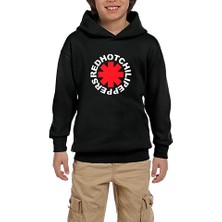 Zepplin Giyim Symbol Red Hot Chili Peppers Siyah Çocuk Kapşonlu Sweatshirt