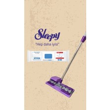 Sleepy Mop Clear Motion Mopa Uyumlu Yer Temizlik Havlusu Mavi 50 Yaprak 1 Paket Mop Seti