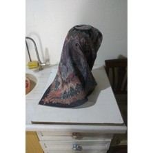 Güzel Kaman Locella Soft Başörtü 1 Adet Şal Desenli Siyah Turkuaz Bej Kiremit Kaliteli Şık Güzel