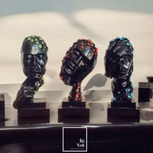 İki Yedi Konsept Görmedim Duymadım Bilmiyorum Figür Obje Seti Dekoratif Aksesuar Süs Eşyası Heykel Biblo Gdb 77-4