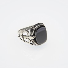 Silvalli 714A Siyah Zirkon Gümüş Yüzük