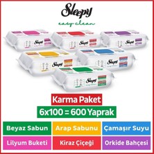 Sleepy Easy Clean Yüzey Temizlik Havlusu & Mendili 6x100 Karma Paket