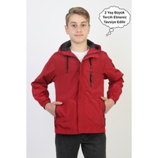 Asyakids Club Erkek Çocuk Kapüşonlu Cepli Astarlı Mevsimlik Yağmurluk