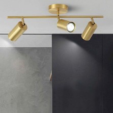Avize Pazarı Rings Metal Modern 3 Lü Eskitme Kaplama LED Spot Avize Günışığı Ampullü