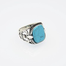 Silvalli 714B Firuze Zirkon Gümüş Yüzük