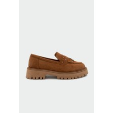 Laminta Charles Taba Troklu Püskül Detaylı Hakiki Deri Loafer