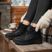 Ispartalılar 579 Ortopedik Kaymaz Taban İçi Kürklü Kadın Erkek Bot Ayakkabı Unisex Bot