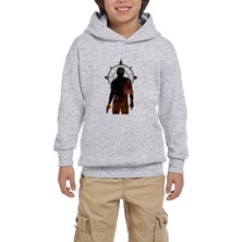 Zepplin Giyim Uncharted 4 Nathan Drake Adventure Gri Çocuk Kapşonlu Sweatshirt