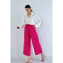 Mareandpanda Fuşya Keten Pantolon