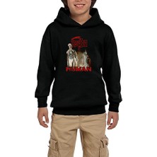 Zepplin Giyim Death Human Siyah Çocuk Kapşonlu Sweatshirt