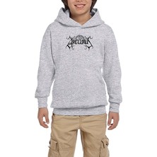 Zepplin Giyim Arcturus Logo Gri Çocuk Kapşonlu Sweatshirt