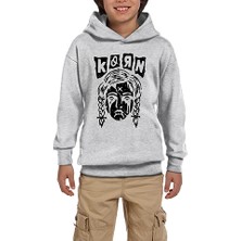 Zepplin Giyim Korn Woman Gri Çocuk Kapşonlu Sweatshirt