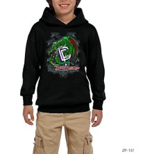 Zepplin Giyim Deep Purple War Siyah Çocuk Kapşonlu Sweatshirt