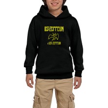 Zepplin Giyim LED Zeppelin Angel Siyah Çocuk Kapşonlu Sweatshirt