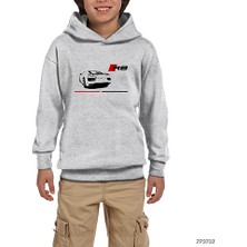 Zepplin Giyim Audi R8 Gri Çocuk Kapşonlu Sweatshirt