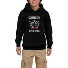 Zepplin Giyim Scorpions Wind Of Change Siyah Çocuk Kapşonlu Sweatshirt