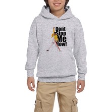 Zepplin Giyim Queen Don't Stop Me Now Gri Çocuk Kapşonlu Sweatshirt