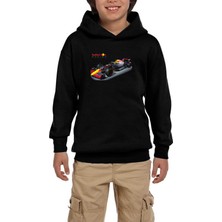 Zepplin Giyim Redbull Racing F1 Siyah Çocuk Kapşonlu Sweatshirt