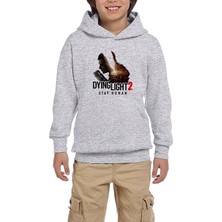 Zepplin Giyim Dying Light Stay Human Gri Çocuk Kapşonlu Sweatshirt