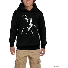 Zepplin Giyim The Last Of Us Team Siyah Çocuk Kapşonlu Sweatshirt