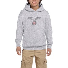 Zepplin Giyim Rammstein Eagle Gri Çocuk Kapşonlu Sweatshirt