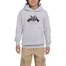 Zepplin Giyim Ramones 1974 Gri Çocuk Kapşonlu Sweatshirt