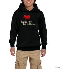 Zepplin Giyim Requiem For A Dream Siyah Çocuk Kapşonlu Sweatshirt
