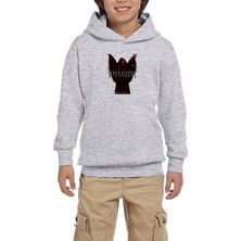 Zepplin Giyim Ihsahn The Adversary Gri Çocuk Kapşonlu Sweatshirt