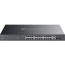 Omada ES228GMP, 28 Port Gigabit, 24 Port Poe+, 2 Port Gigabit Sfp, 384W, Yönetilebilir, Metal Kasa Rackmount Switch