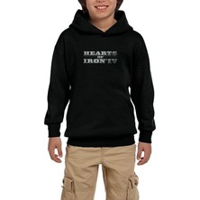 Zepplin Giyim Hearts Of Iron Iv Silver Logo Siyah Çocuk Kapşonlu Sweatshirt