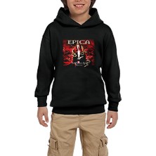 Zepplin Giyim Epica The Phantom Agony Siyah Çocuk Kapşonlu Sweatshirt