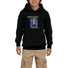 Zepplin Giyim Sepultura Chaos A.d. Siyah Çocuk Kapşonlu Sweatshirt