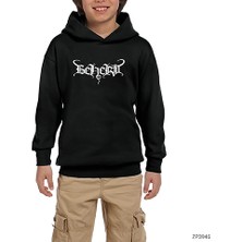 Zepplin Giyim Beherit Logo Siyah Çocuk Kapşonlu Sweatshirt