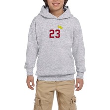 Zepplin Giyim Michael Jordn 23 King Gri Çocuk Kapşonlu Sweatshirt