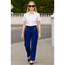 Mareandpanda Kadın Beli Zincir Detay Ithal Krep Pantolon