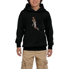 Zepplin Giyim Micheal Jordn Attempt Siyah Çocuk Kapşonlu Sweatshirt