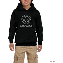 Zepplin Giyim Black Veil Brides Logo Siyah Çocuk Kapşonlu Sweatshirt