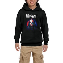 Zepplin Giyim Slipknot Mick Thomson Face Siyah Çocuk Kapşonlu Sweatshirt