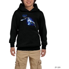 Zepplin Giyim Lol Zed Blue Siyah Çocuk Kapşonlu Sweatshirt
