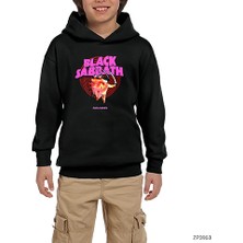 Zepplin Giyim Black Sabbath Paranoid Black Siyah Çocuk Kapşonlu Sweatshirt