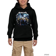 Zepplin Giyim Metallica Istanbul Siyah Çocuk Kapşonlu Sweatshirt