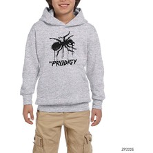 Zepplin Giyim The Prodigy Splash Gri Çocuk Kapşonlu Sweatshirt