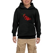 Zepplin Giyim Red Hot Chili Peppers Siyah Çocuk Kapşonlu Sweatshirt